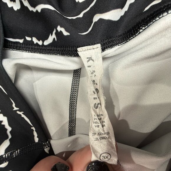 Kinesis High Rise Wave Length Moisture Wicking Ankle Leggings 3X - Picture 5 of 6